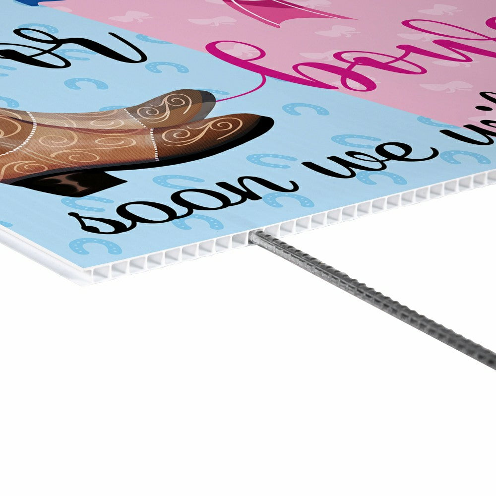 This Calls For Cake Yard Sign with H-Stake, "Boots Or Bows? We Will So | Plow & Hearth