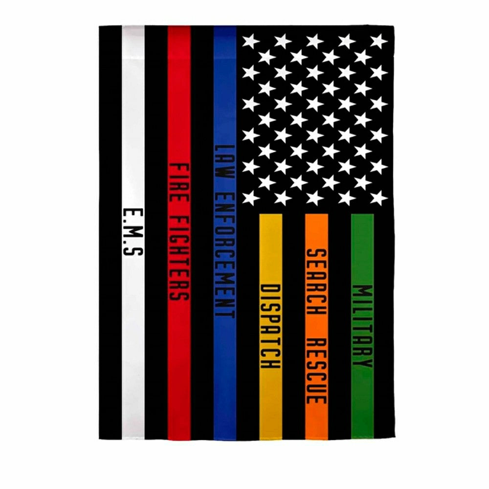 Responders Thin Line Garden Suede Flag | Plow & Hearth