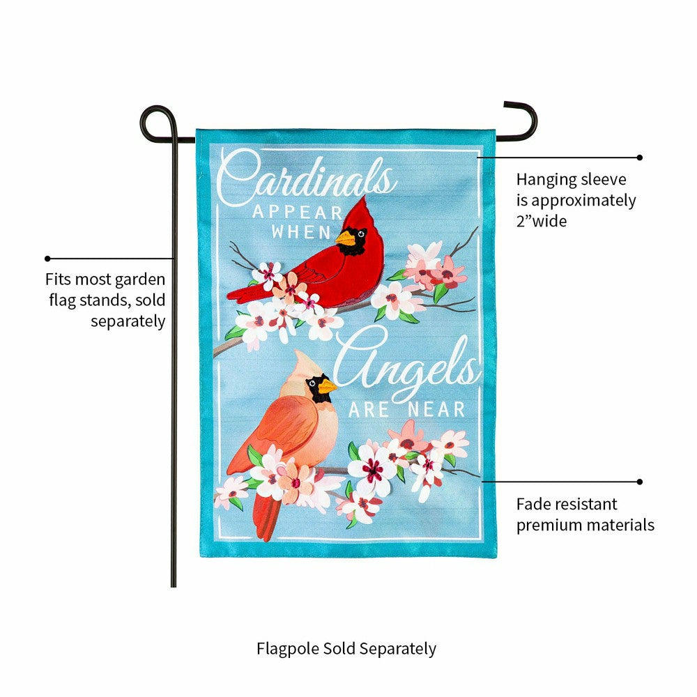 Angels are Near Linen Garden Flag | Plow & Hearth
