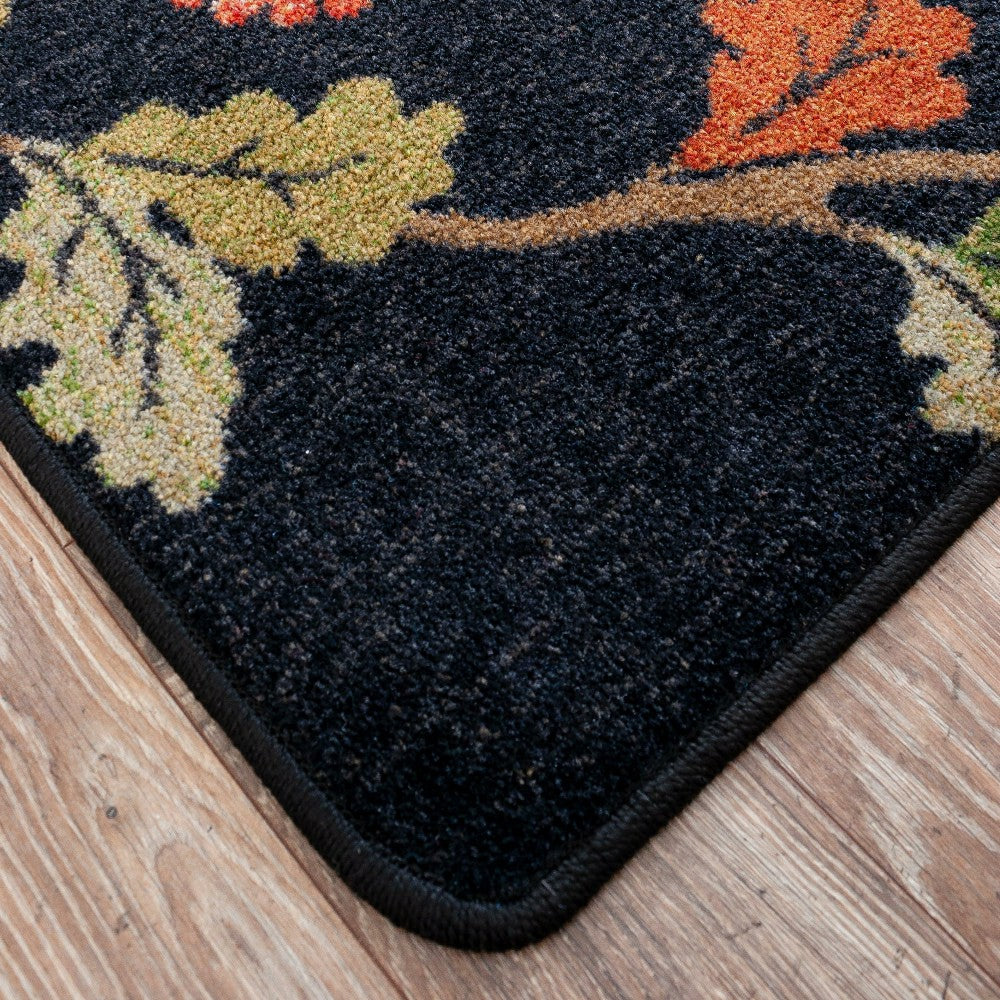 Oakwood Pine Cone and Oak Leaf Rug, 3'10" x 5'4" | Plow & Hearth