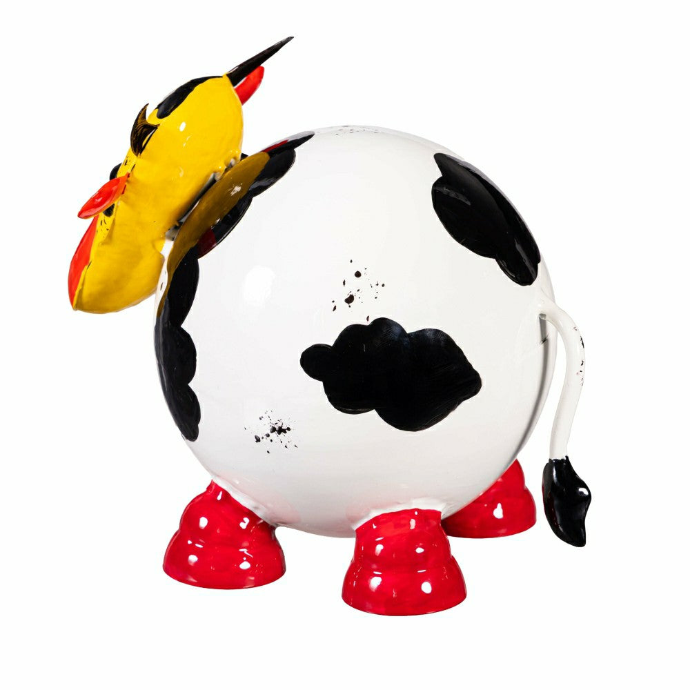 Metal Colorful Cow Garden Statue | Plow & Hearth
