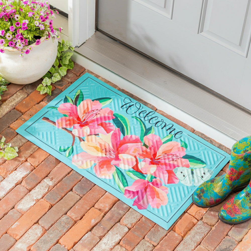 Vivid Azaleas Embossed Mat | Plow & Hearth
