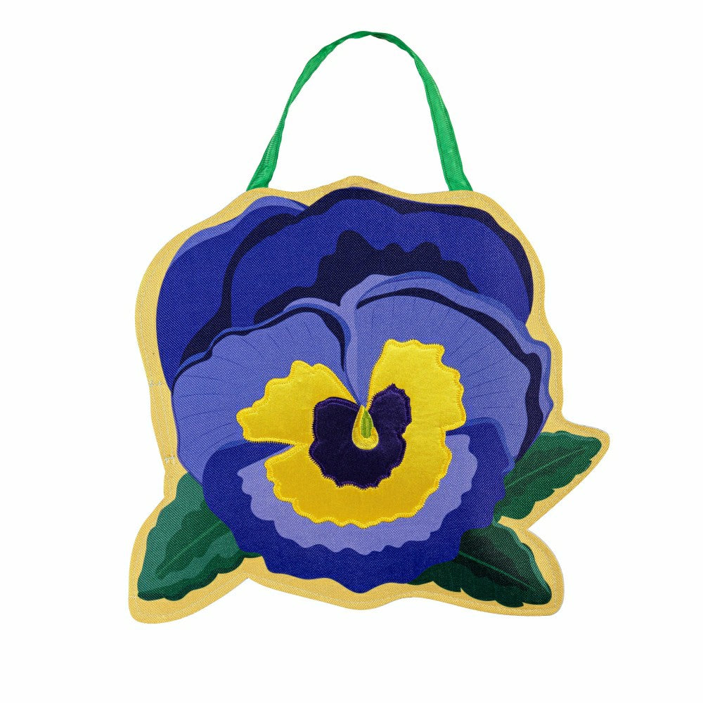 Vibrant Pansies & Dogwood Blossom Door Decor | Plow & Hearth