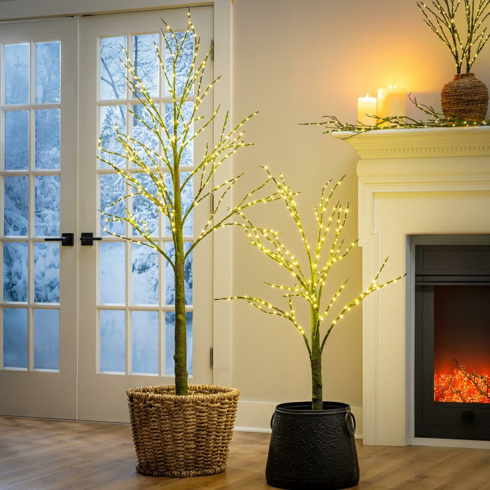 Winter Grove Tree Mossy Indoor/Outdoor LED Artificial Tree, 48"H | Plow & Hearth