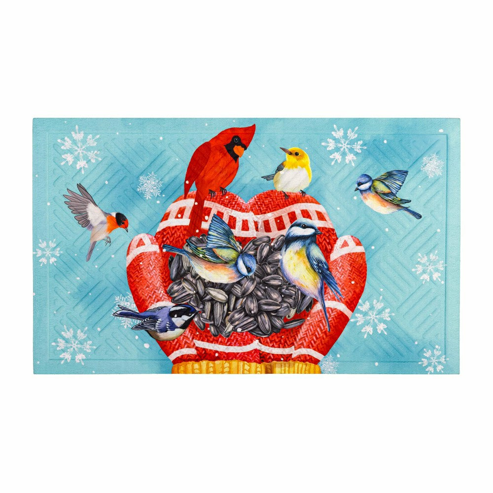 Welcome Bird Friends Embossed Mat | Plow & Hearth