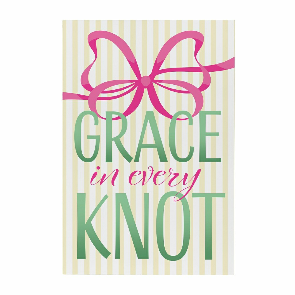 Bunny Blooms Indoor Wall Decor, Grace in Every Knot, 16" L x 24" H | Plow & Hearth
