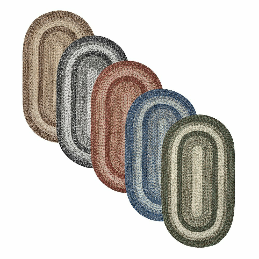 Indoor/Outdoor Oval Woodridge Braided Polypropylene Rug, 7' x 9' | Plow & Hearth
