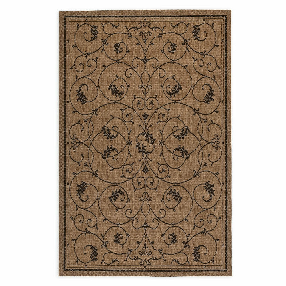 Veranda Scroll Indoor/Outdoor Rug, 5'3" x 7'6" | Plow & Hearth
