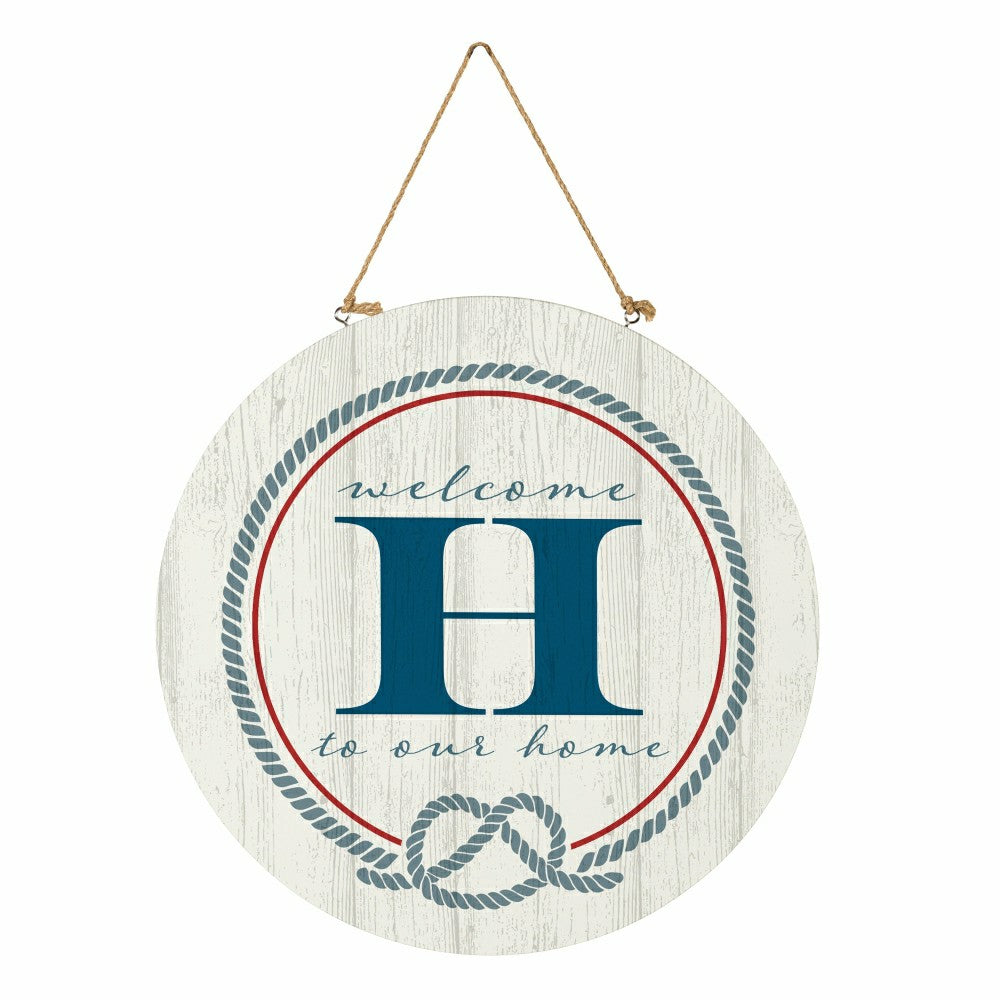 Coastal Door Décor Monogram White 18" H | Plow & Hearth