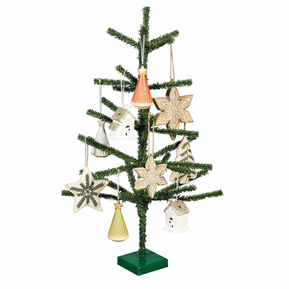 VivaStyle Ornament, Wood Ornament, Snowflake, Set of 2 | Plow & Hearth