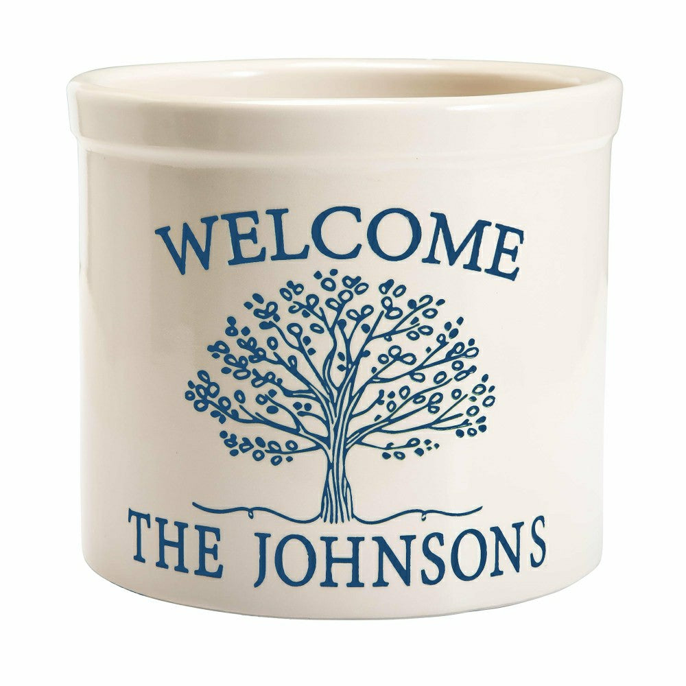 Personalized Tree of Life Crock | Plow & Hearth