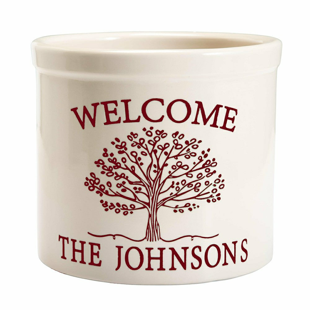 Personalized Tree of Life Crock | Plow & Hearth