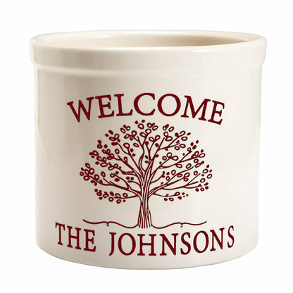Personalized Tree of Life Crock | Plow & Hearth