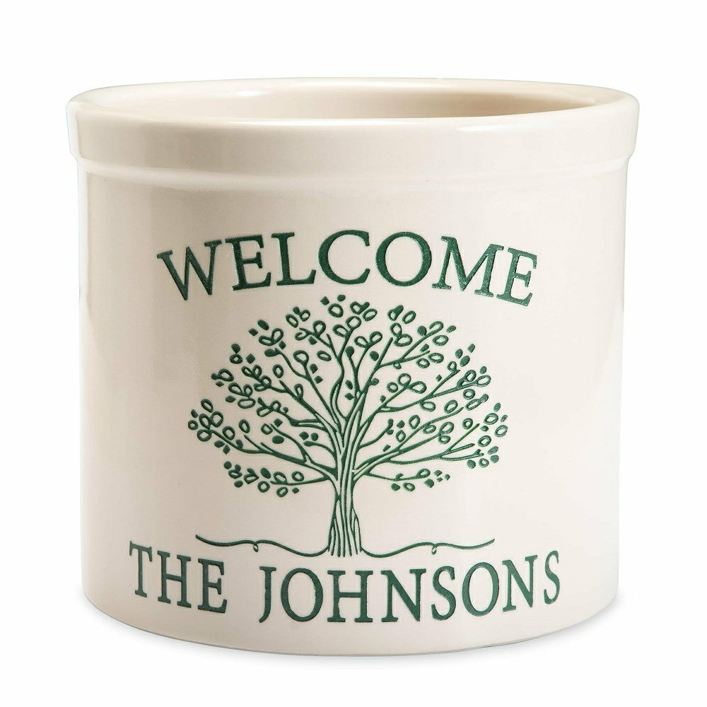 Personalized Tree of Life Crock | Plow & Hearth