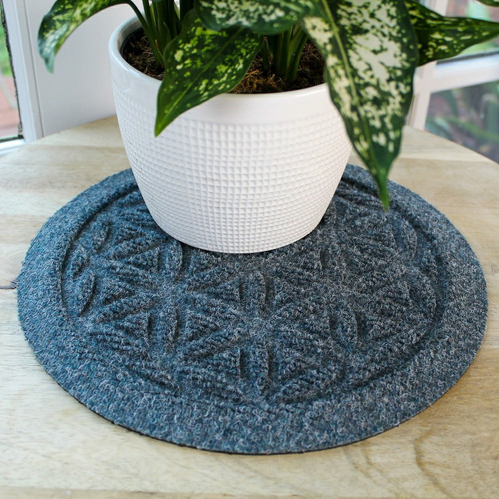WaterHog® 12" Flower of Life Plant Trivets, Set of 4 | Plow & Hearth
