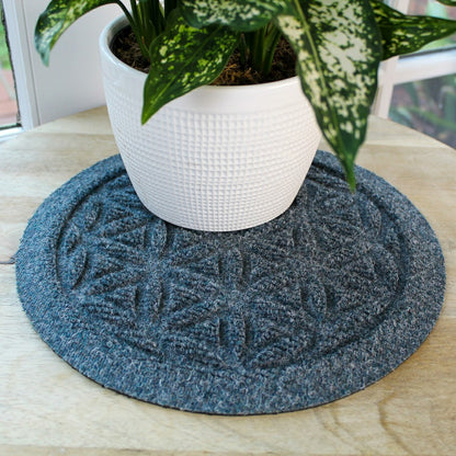 WaterHog® 12" Flower of Life Plant Trivets, Set of 4 | Plow & Hearth