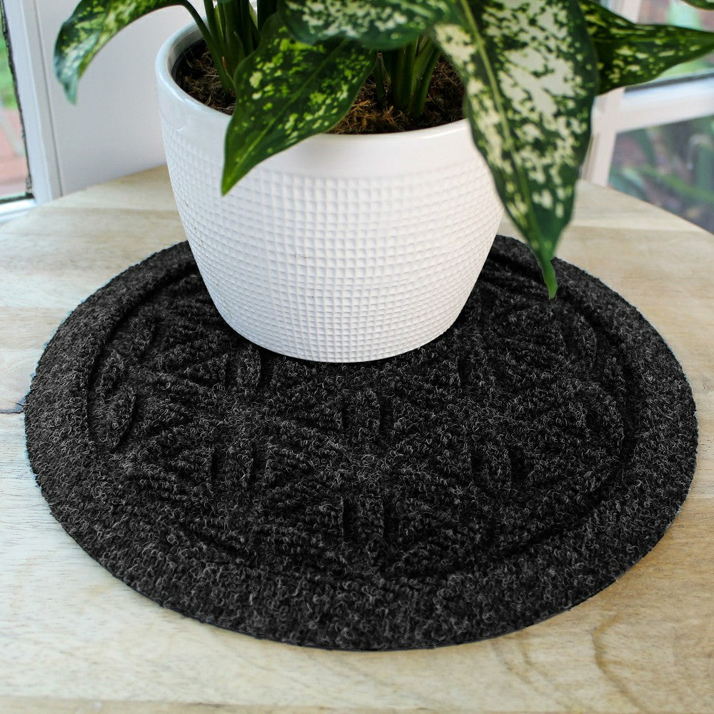 WaterHog® 12" Flower of Life Plant Trivets, Set of 4 | Plow & Hearth
