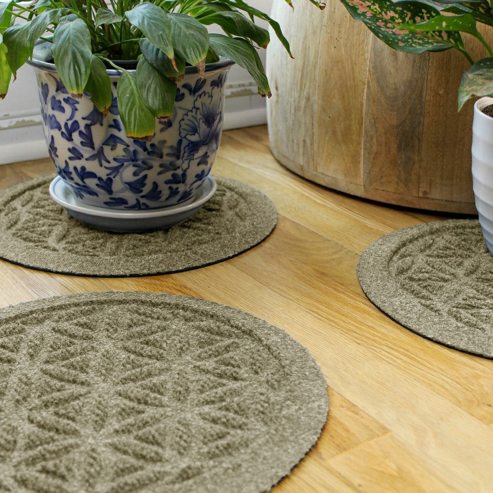 WaterHog® 12" Flower of Life Plant Trivets, Set of 4 | Plow & Hearth