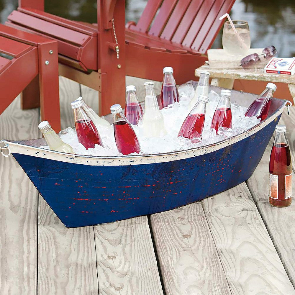 Recycled Metal Boat Planter | Plow & Hearth