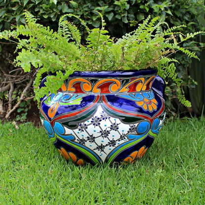 Large Multicolored Talavera Chata Planter | Plow & Hearth