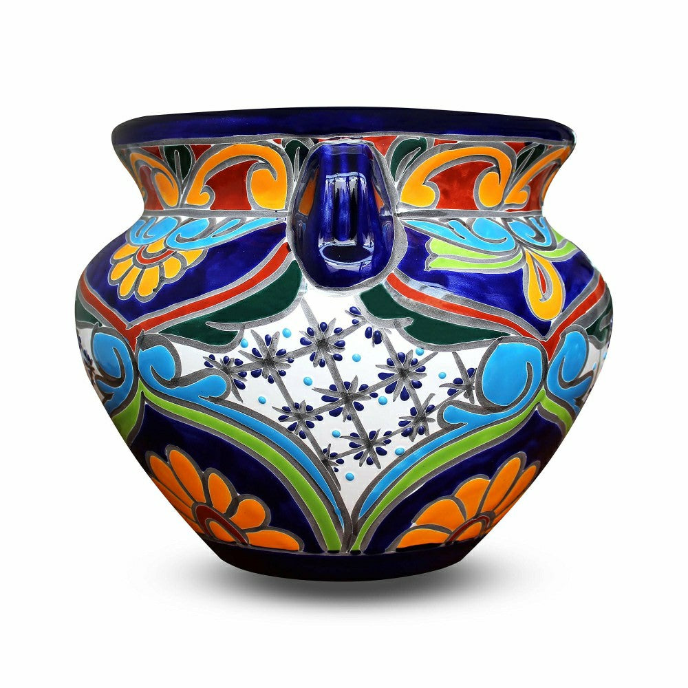 Large Multicolored Talavera Chata Planter | Plow & Hearth
