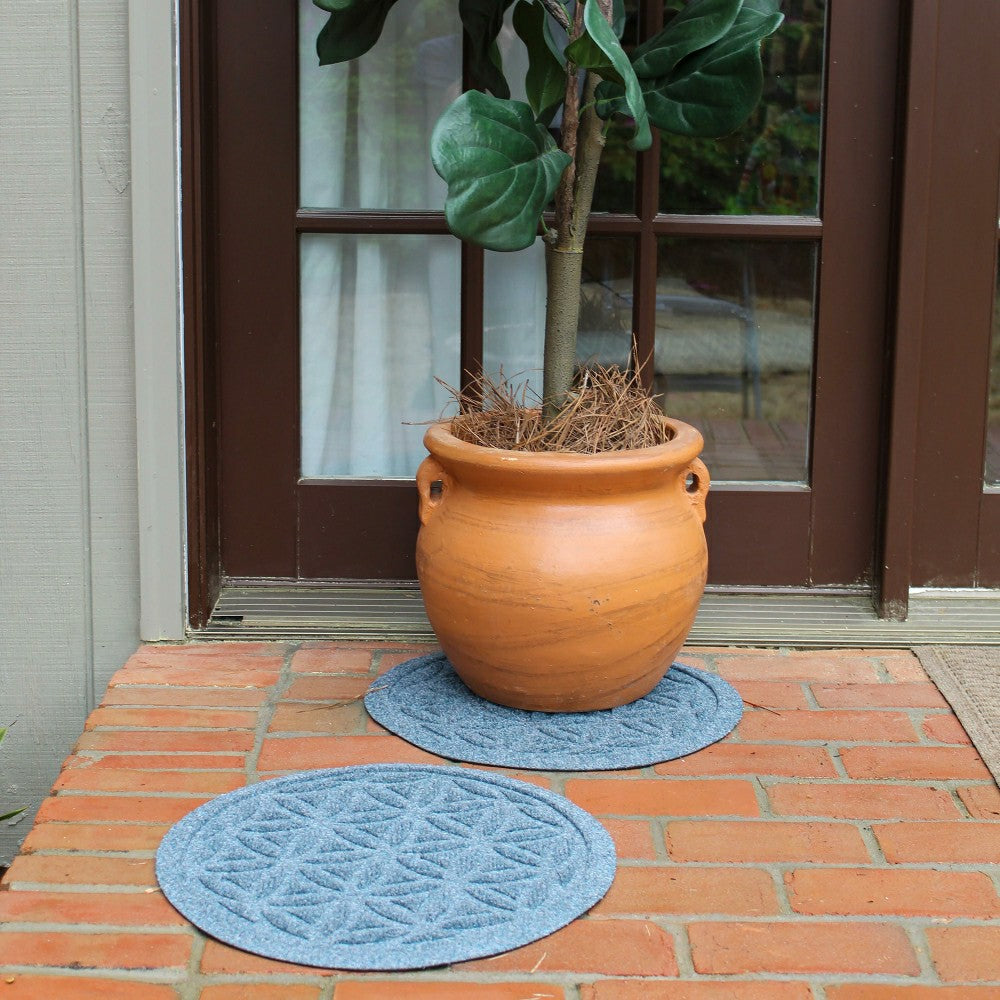 WaterHog® 17" Flower of Life Plant Trivets, Set of 2 | Plow & Hearth