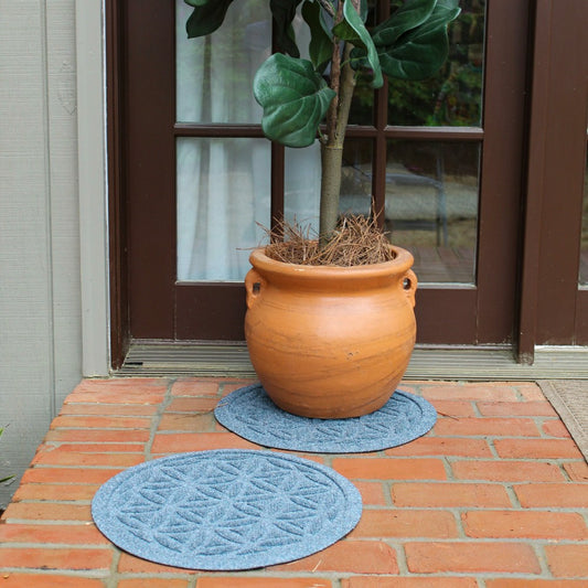 WaterHog® 17" Flower of Life Plant Trivets, Set of 2 | Plow & Hearth