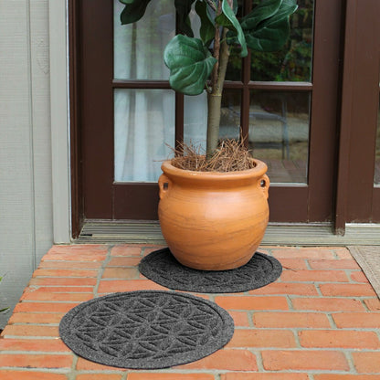 WaterHog® 17" Flower of Life Plant Trivets, Set of 2 | Plow & Hearth