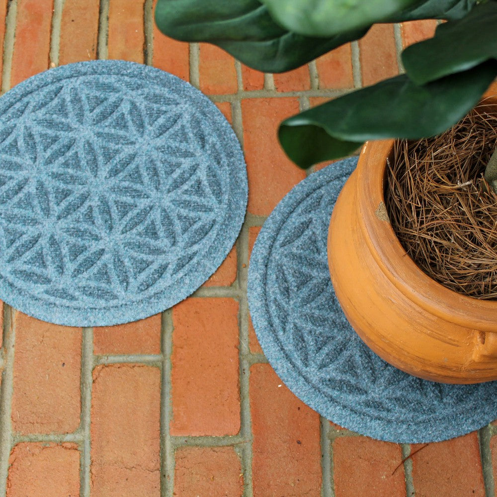 WaterHog® 17" Flower of Life Plant Trivets, Set of 2 | Plow & Hearth