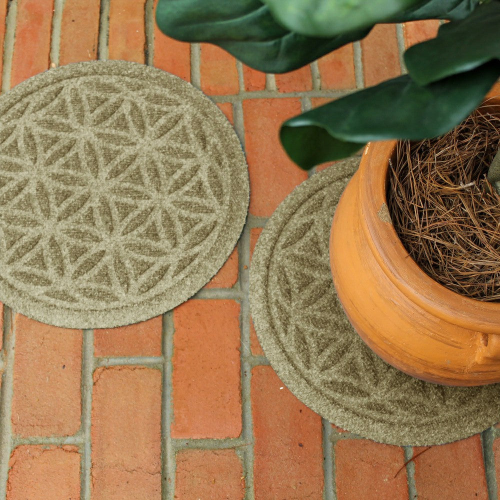 WaterHog® 17" Flower of Life Plant Trivets, Set of 2 | Plow & Hearth