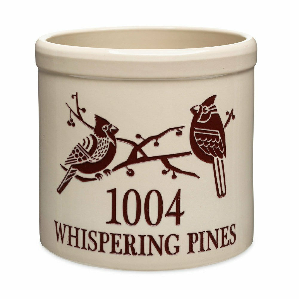 Cardinal Address Stoneware Crock | Plow & Hearth