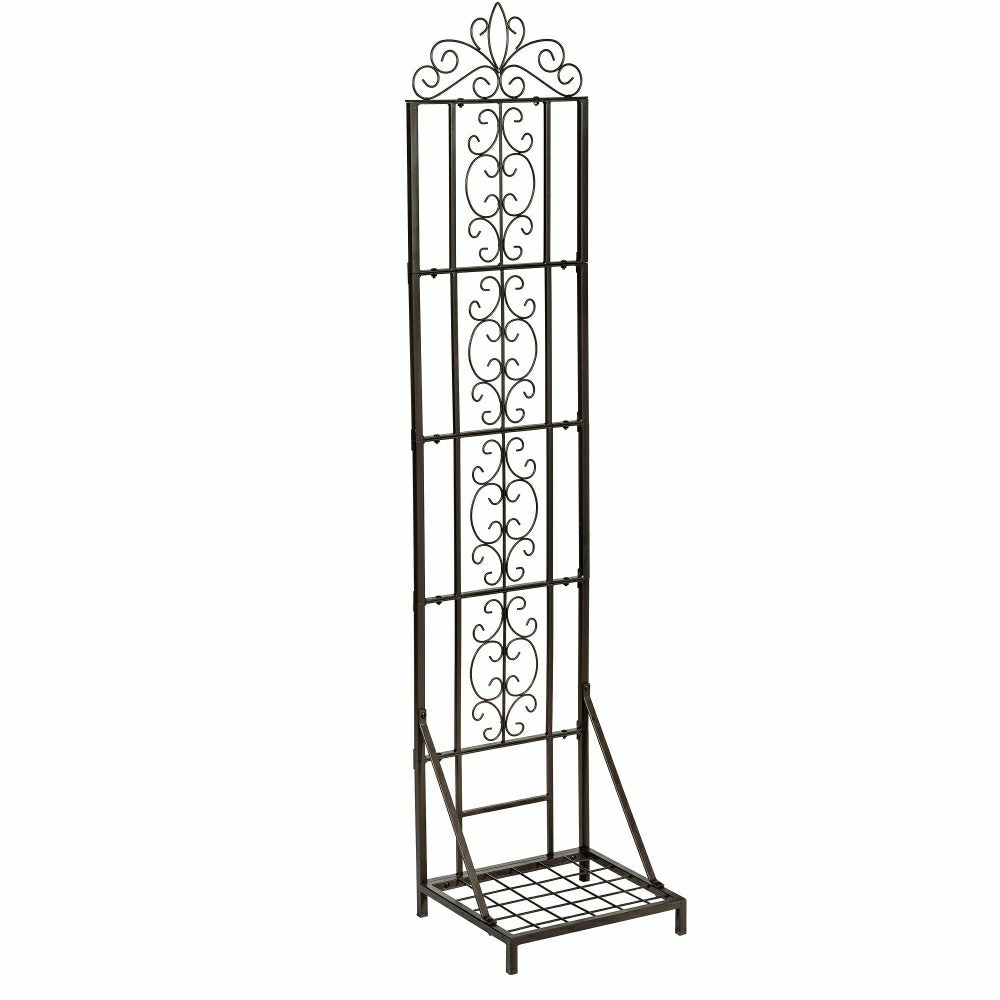 Montebello Metal Lattice Trellis with Planter Stand | Plow & Hearth