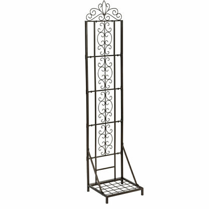 Montebello Metal Lattice Trellis with Planter Stand | Plow & Hearth