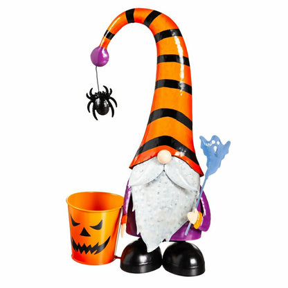 Metal Halloween Gnome Garden Planter | Plow & Hearth