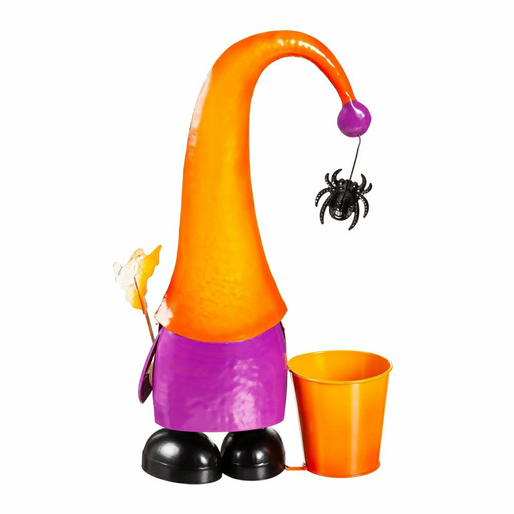 Metal Halloween Gnome Garden Planter | Plow & Hearth
