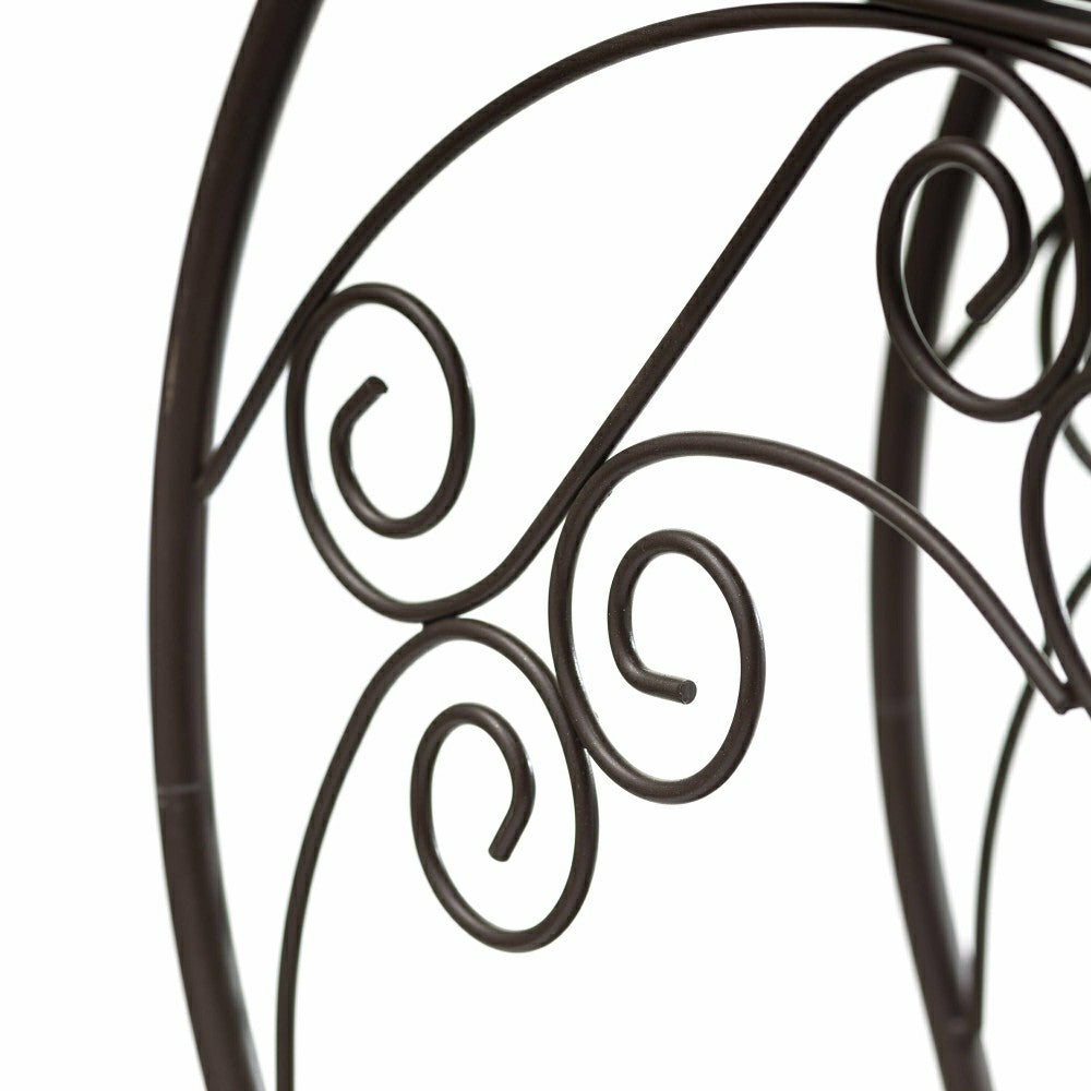 Two-Shelf Cast Iron Plant Stand with Birds | Plow & Hearth