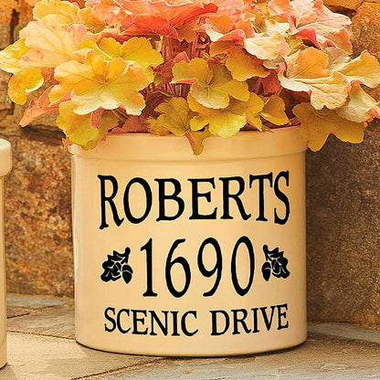 Acorn-Styled Personalized Crock | Plow & Hearth
