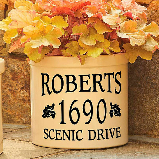 Acorn-Styled Personalized Crock | Plow & Hearth