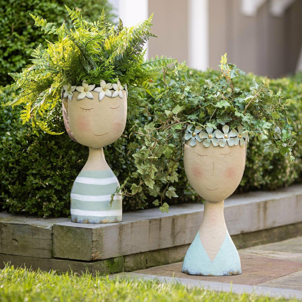 Pastel Head Planter, Solid | Plow & Hearth