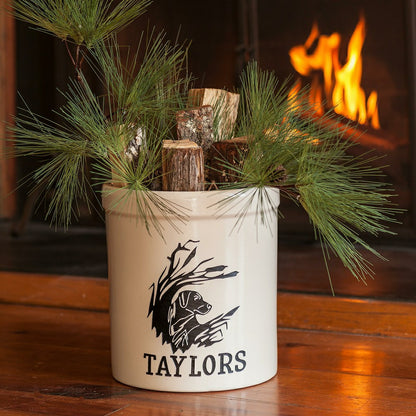 Personalized Labrador Stoneware Crock, 2 Gallons | Plow & Hearth