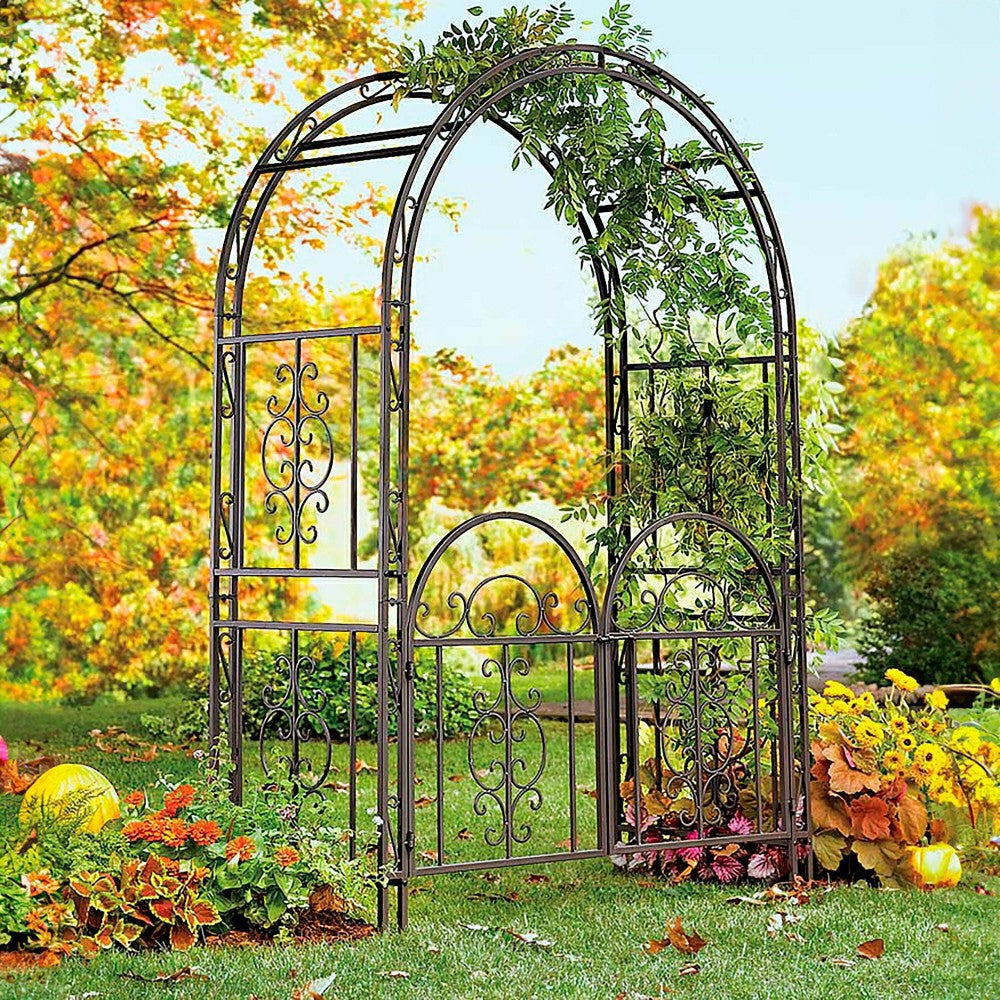 Iron Montebello Arbor with Gate | Plow & Hearth
