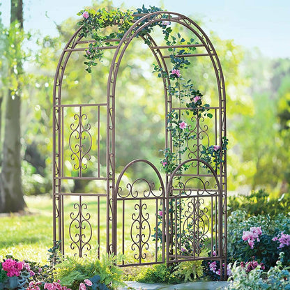 Iron Montebello Arbor with Gate | Plow & Hearth