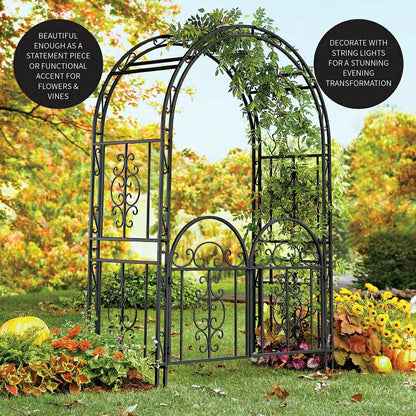 Iron Montebello Arbor with Gate | Plow & Hearth