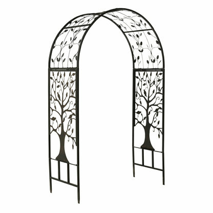 Metal Garden Arbor with Tree of Life Design | Plow & Hearth