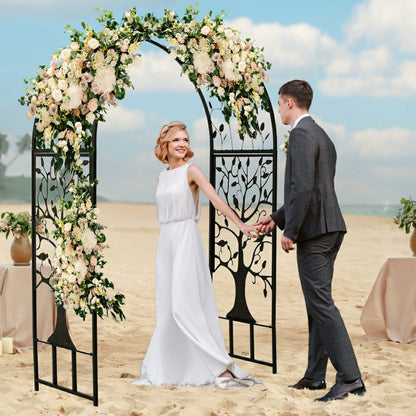 Metal Garden Arbor with Tree of Life Design | Plow & Hearth