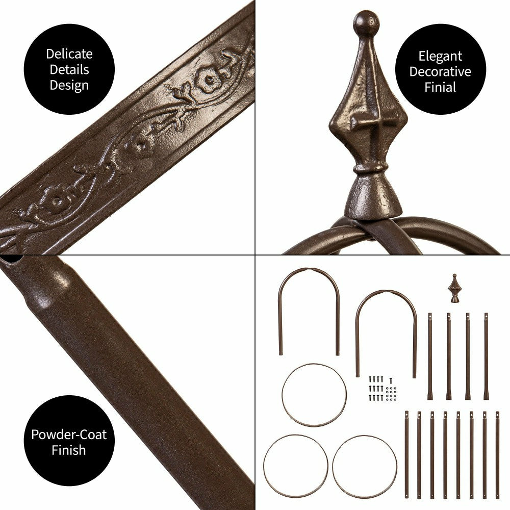 7' Powder-Coated Steel Garden Obelisk, Bronze | Plow & Hearth