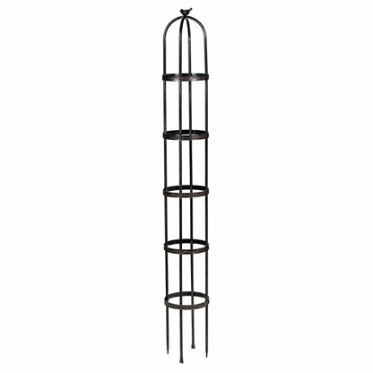 7' Powder-Coated Steel Garden Obelisk, Bronze | Plow & Hearth