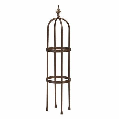 7' Powder-Coated Steel Garden Obelisk, Bronze | Plow & Hearth