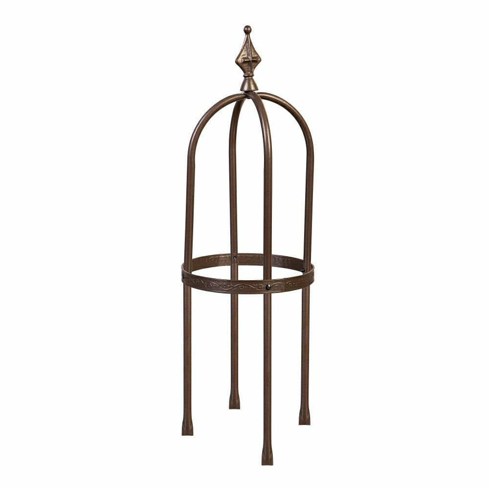 7' Powder-Coated Steel Garden Obelisk, Bronze | Plow & Hearth