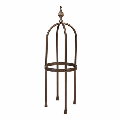 7' Powder-Coated Steel Garden Obelisk, Bronze | Plow & Hearth